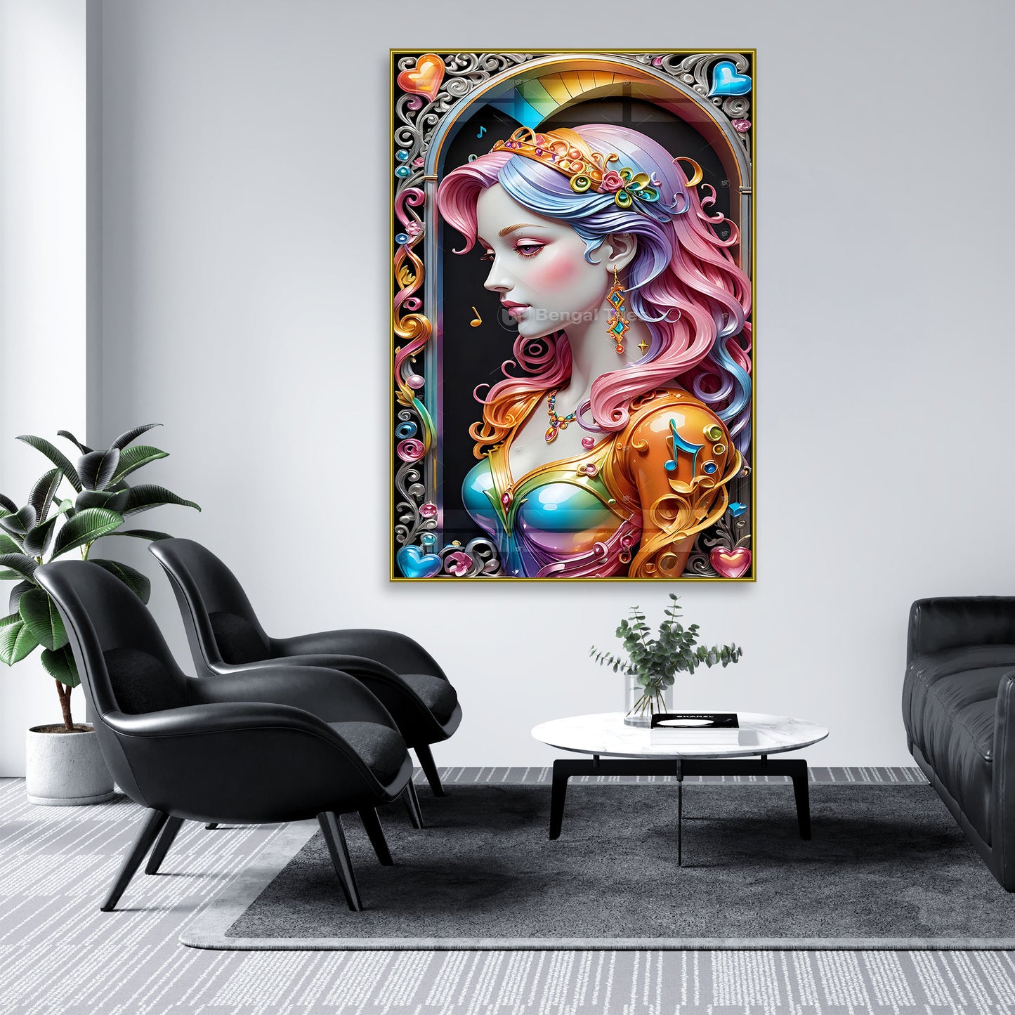 Graceful Lady Luxury Digital Wall Art - 13001