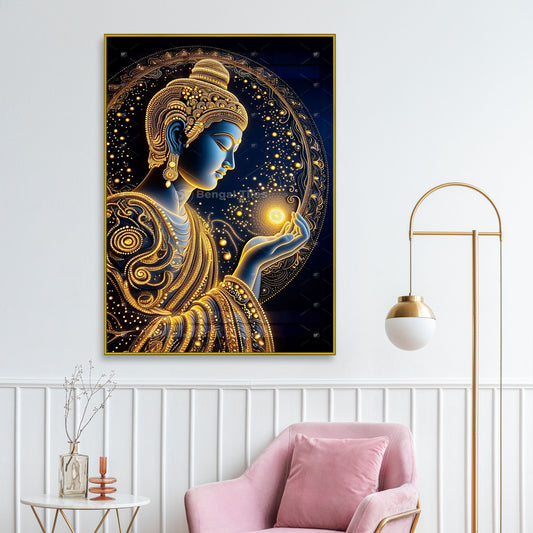 Zen Buddha Digital Wall Decor – Tranquil Spiritual Art - 13006