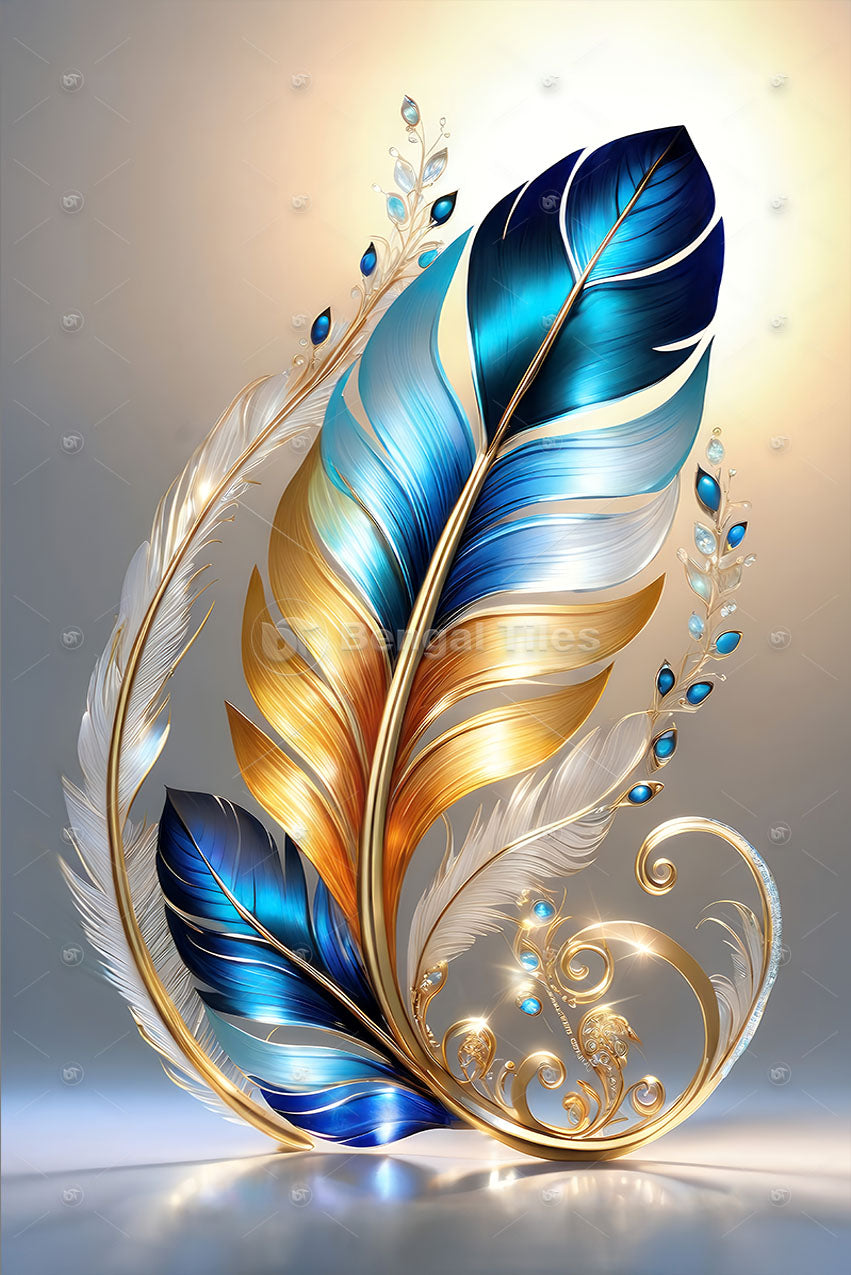 Premium Feather Wall Art Design - 13008