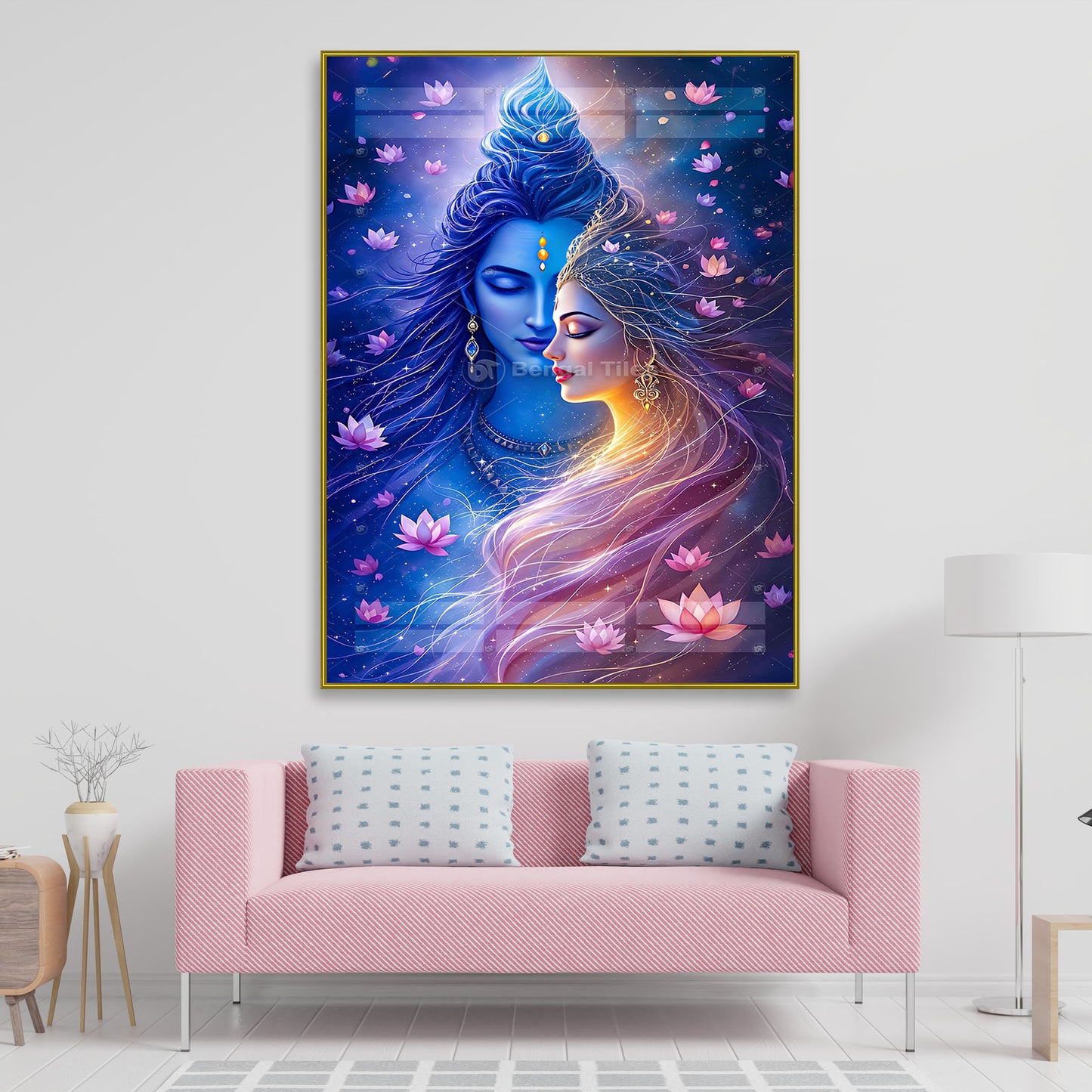 Elegant Shiv Parvati Devotional Wall Decor - 13040