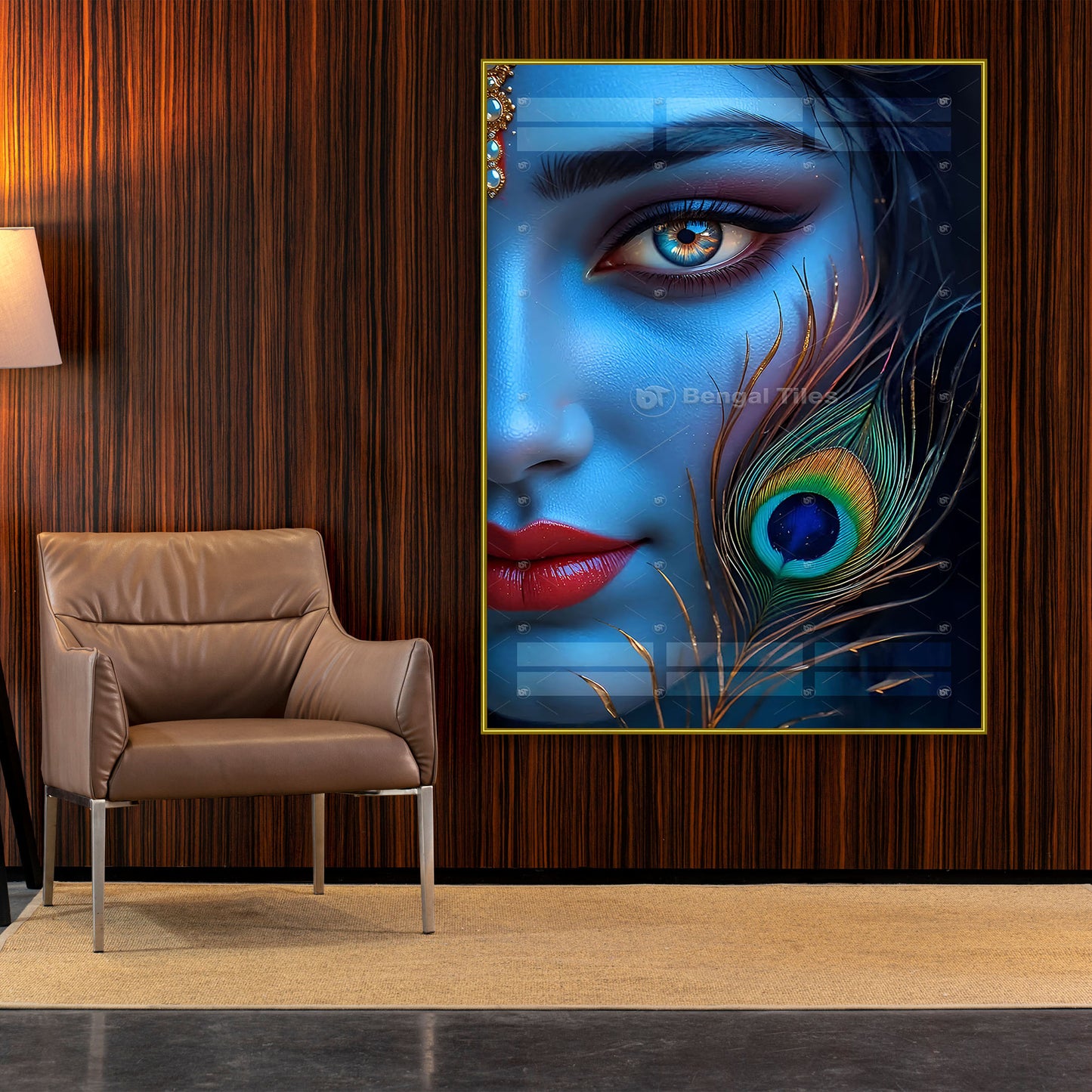 Divine Shri Krishna Wall Art Premium Spiritual Decor - 13042