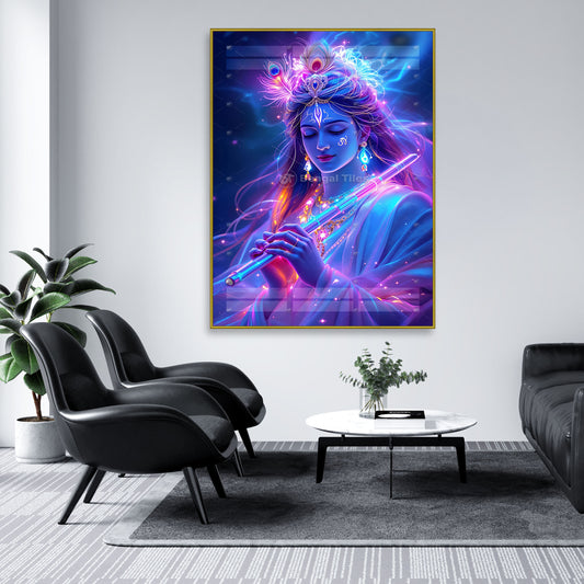 Majestic Shri Krishna Artwork Timeless Spiritual Decor - 13061