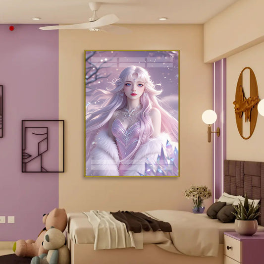 Soft Glam Girl Premium Home Wall Art- 13072