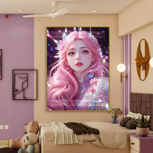 Rosy Glow Lady Luxe Wall Art - 13074