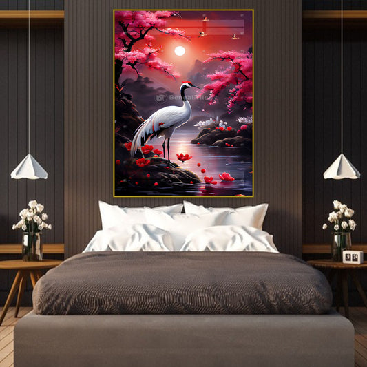 Manchurian Crane Luxury Wall Decoe - 13083