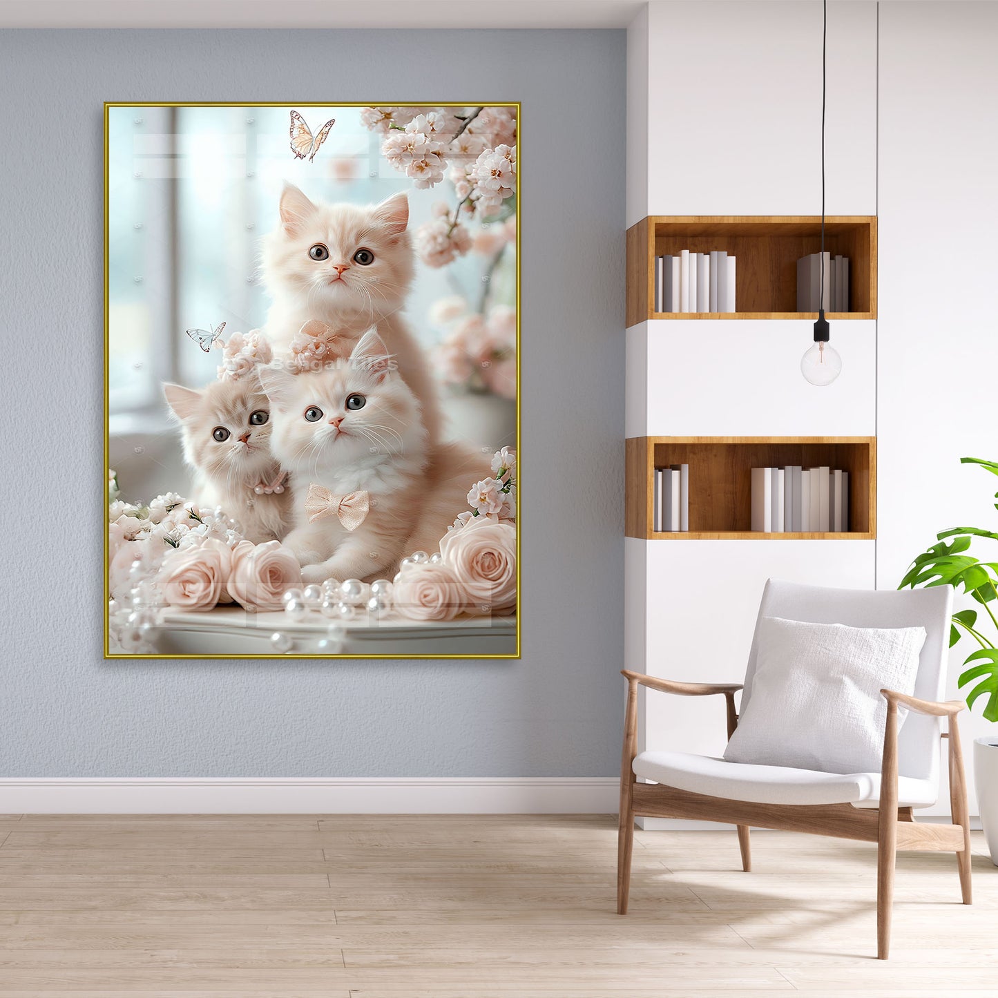 3 Cute Cats Premium Digital Wall Art - 13087
