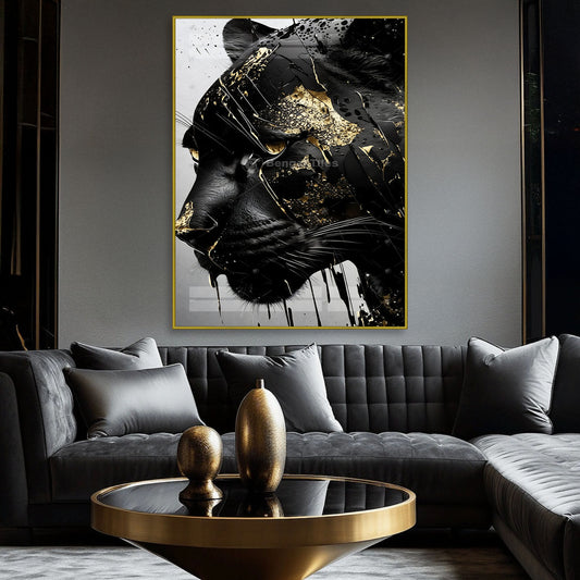 3D Black Panther High Definition Wall Art Design - 13088