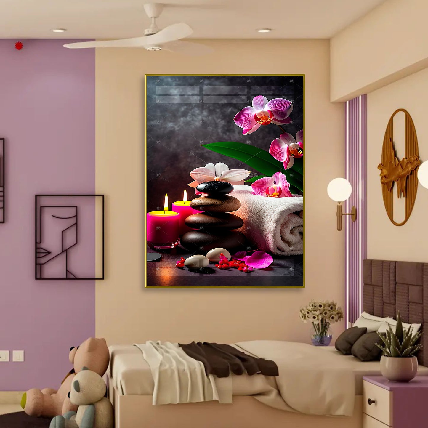 3D Digital Spa wall Art Premium Home Decor - 13099