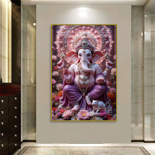 3D Divine Ganesh ji Digital Wall Decor For Any Space - 13102