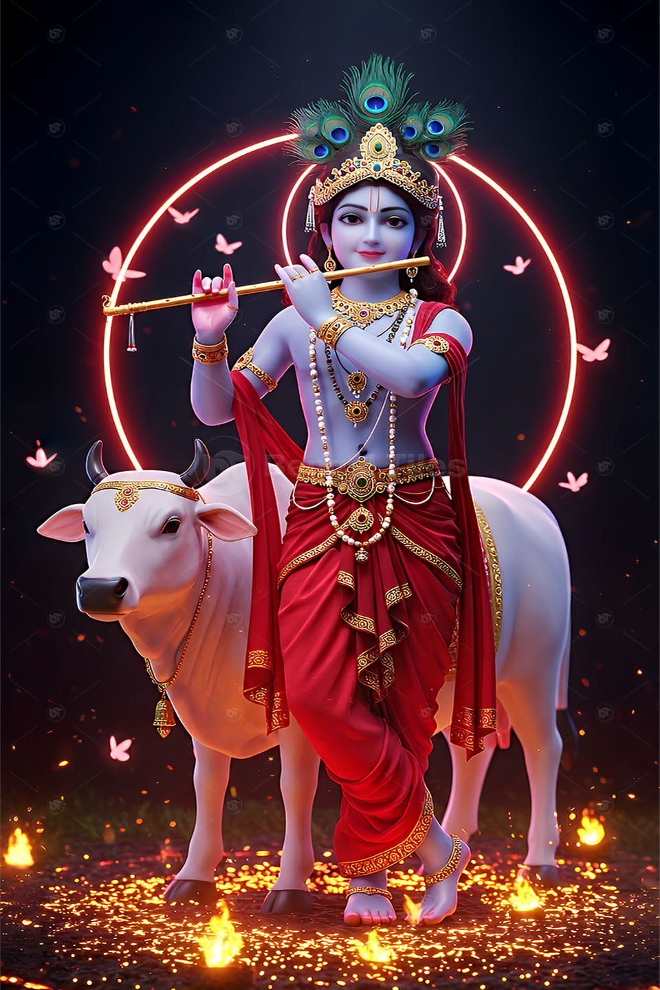 Eternal Krishna 3D Wall Décor - 13125