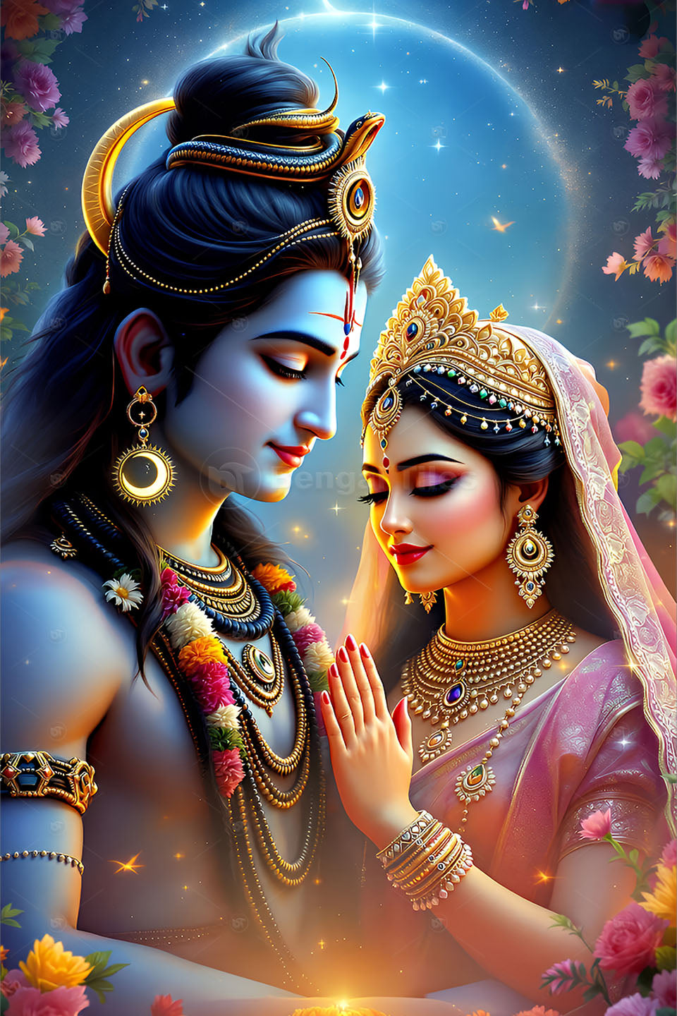 Eternal Blessings – Shiv Parvati Digital Frame - 13147