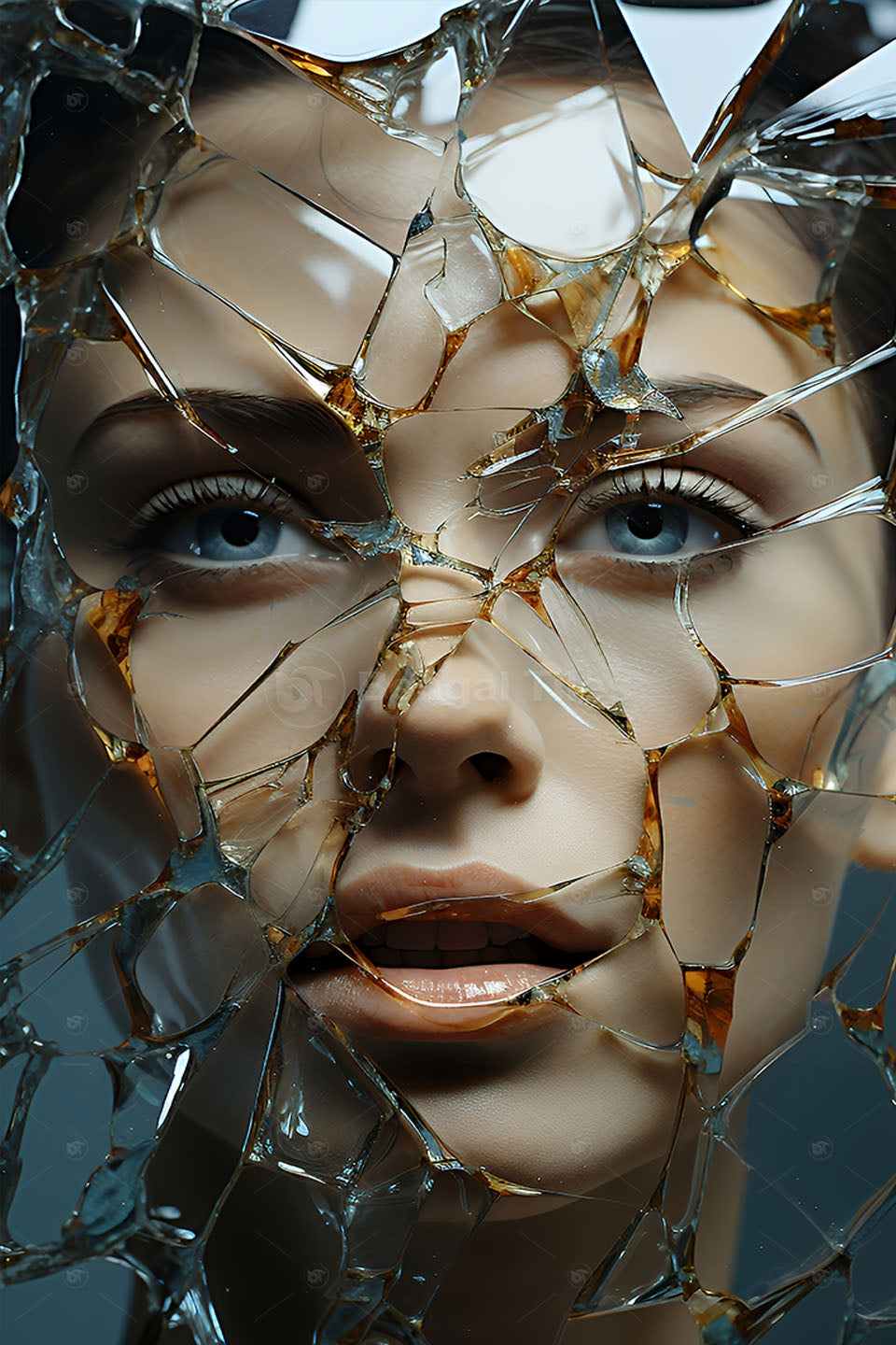 Modern Muse – Premium Girl with Glass 3D Wall Decor - 13221