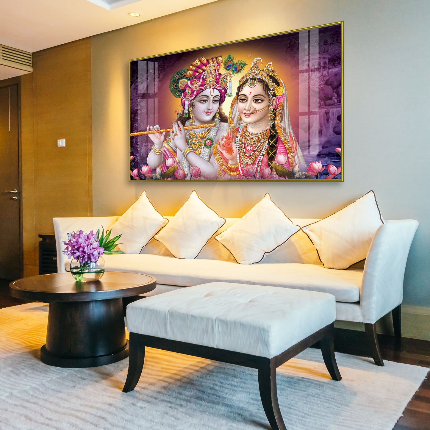 Graceful Radha Krishna Premium Wall Art - 9703
