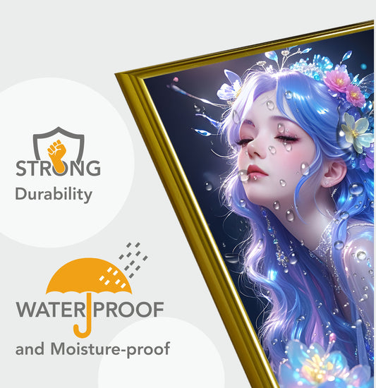 White Horses At Sunset - Premium Wall Art - 2228