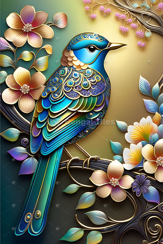 Artful Wings Colorful Bird Decor - 12004