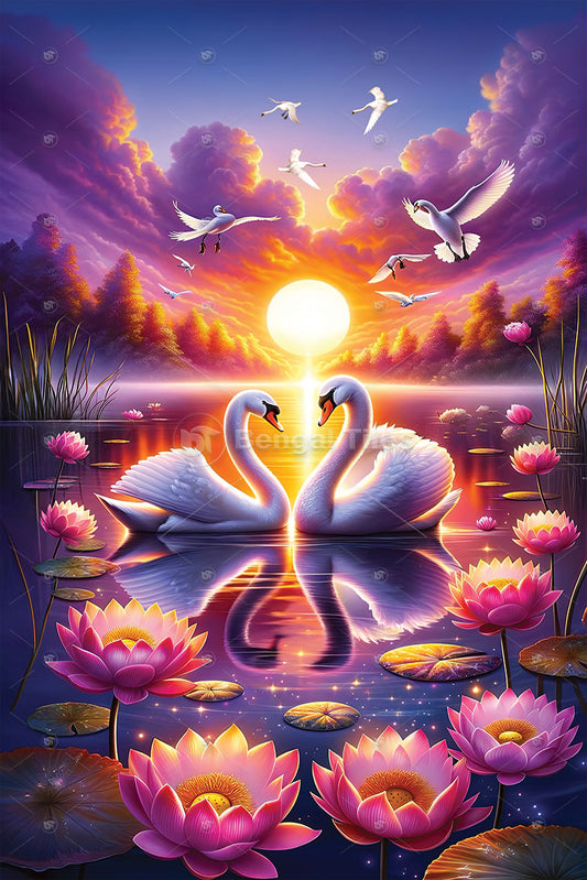 Romantic Swans on Water Wall Décor - 12013