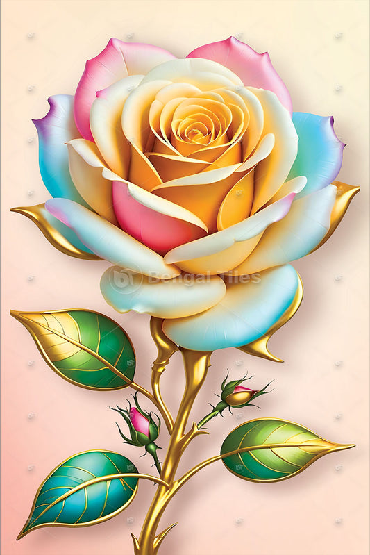 Rose Flower Artistic Wall Decor  - 12034