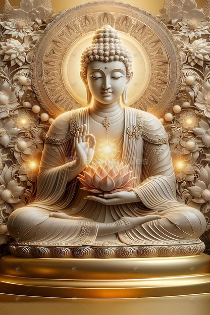 Blessed Buddha Wall Masterpiece - 12049