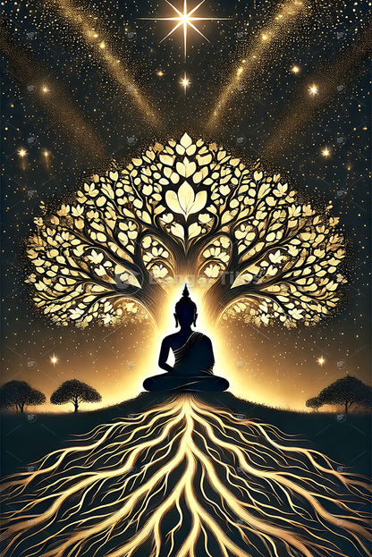 Premium Buddha Meditation Wall Art - 13005