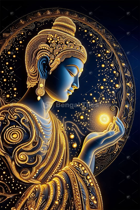 Zen Buddha Digital Wall Decor – Tranquil Spiritual Art - 13006