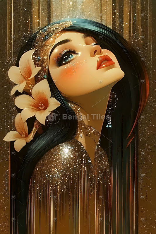 Lady Art in 3D For Wall Decor - 13013