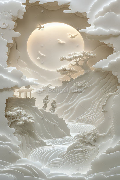 Premium White Shine Artistic Wall Art   - 13032