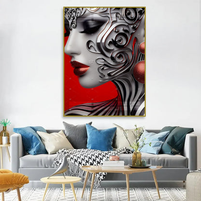 Stylish Elegant Lady Premium Wall Art  - 13035