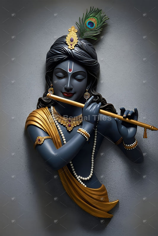 Divine Krishna Wall Art Premium Spiritual Decor  - 13060