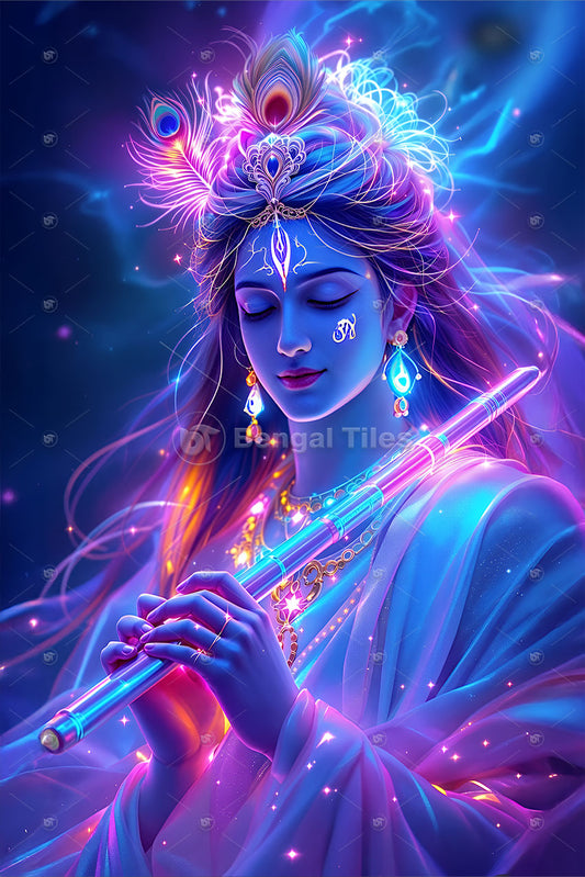 Majestic Shri Krishna Artwork Timeless Spiritual Decor  - 13061