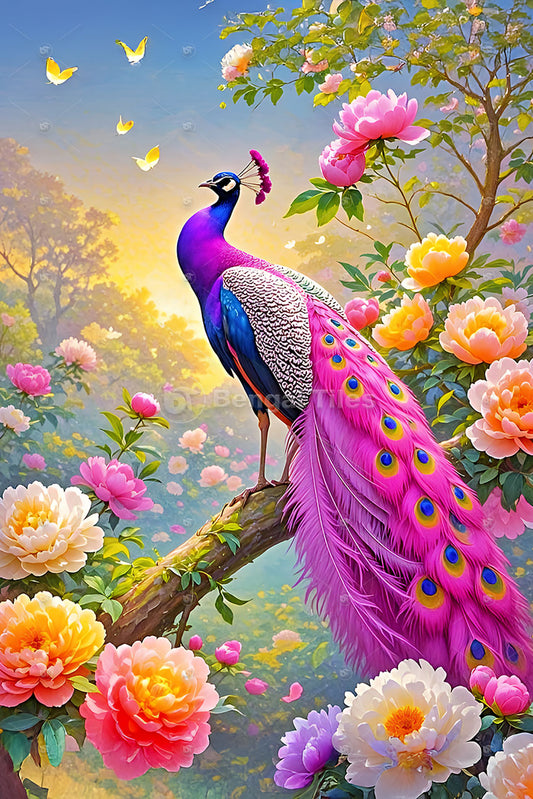 Luxury 3D Glossy Peacock Wall Art Decor  - 13062