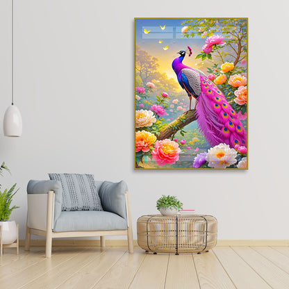 Luxury 3D Glossy Peacock Wall Art Decor  - 13062