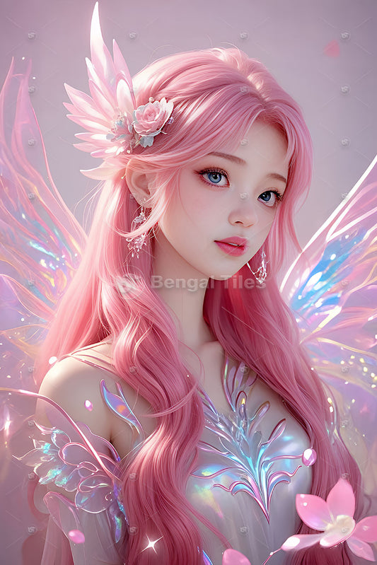 Pink Glamour Lady High-End Wall Decor - 13070