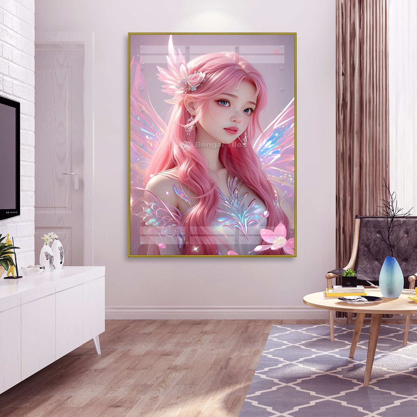 Pink Glamour Lady High-End Wall Decor - 13070