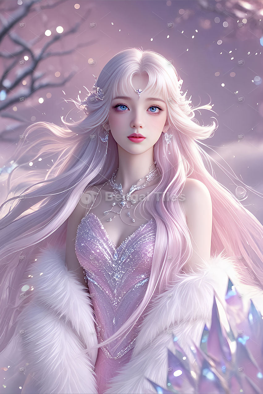 Soft Glam Girl Premium Home Wall Art- 13072