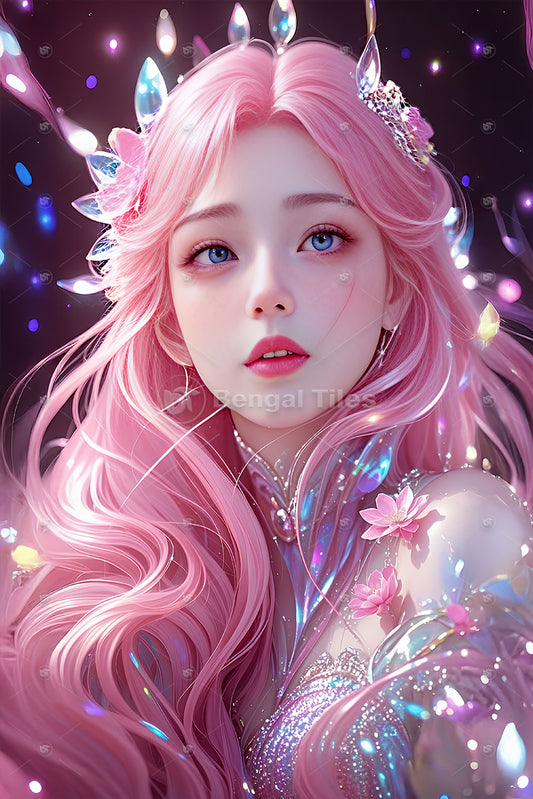 Rosy Glow Lady Luxe Wall Art - 13074