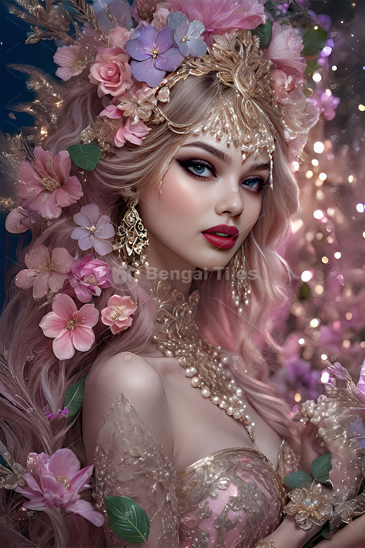 Blush Beauty Girl Luxury Wall Decor - 13075