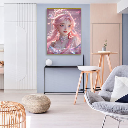 AI Pastel Beauty Girl Designer Wall Art  - 13076