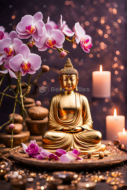 Zen Spirit Buddha 3D Digital wall Decoration - 13104