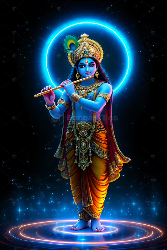 Spiritual shri Krishna Wall Hanging - 13126