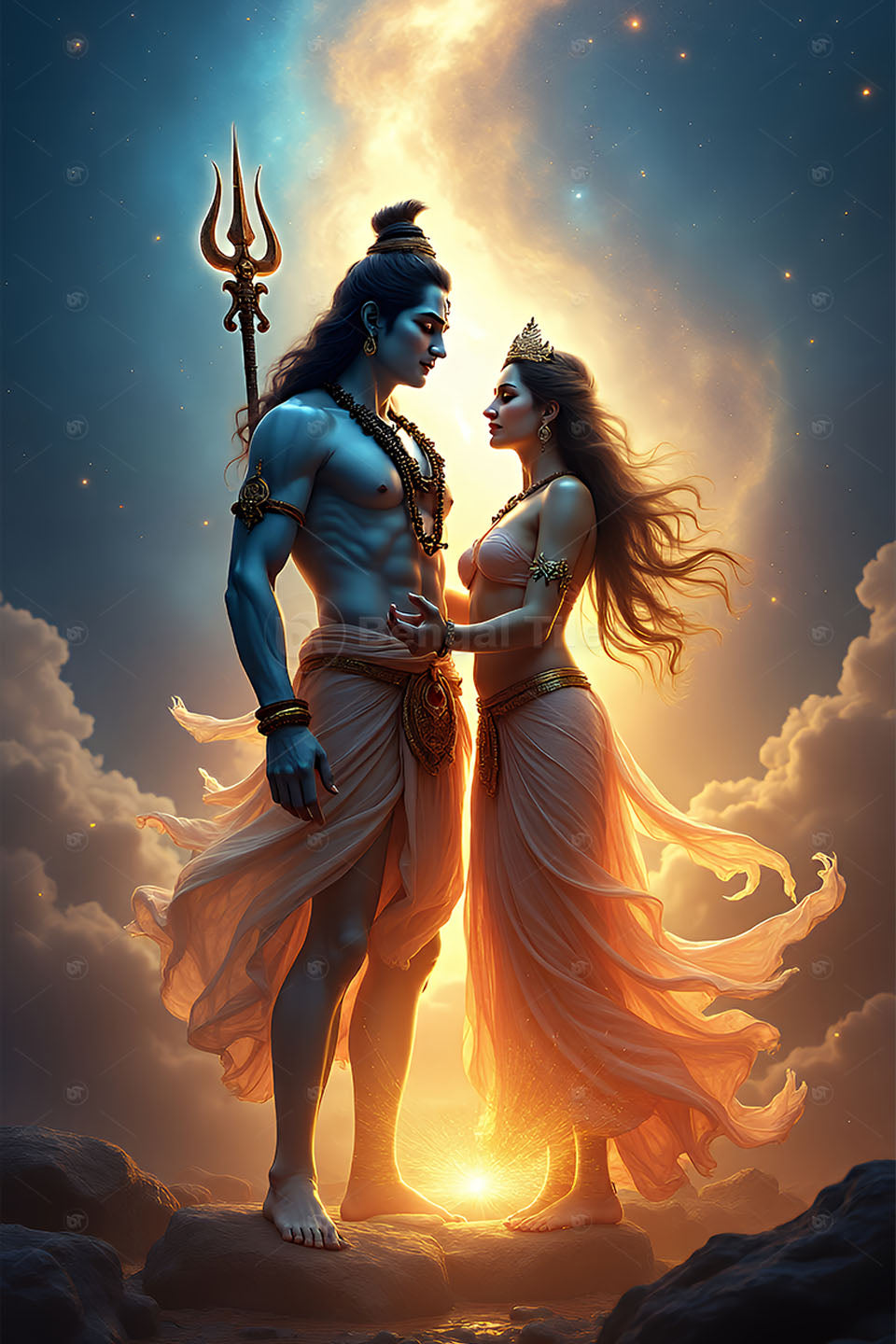 Shiv Shakti 3D Home Décor - 13148