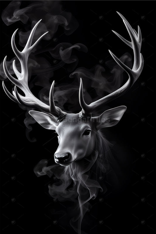 Bold & Regal – Black Deer Digital Wall Frames - 13259