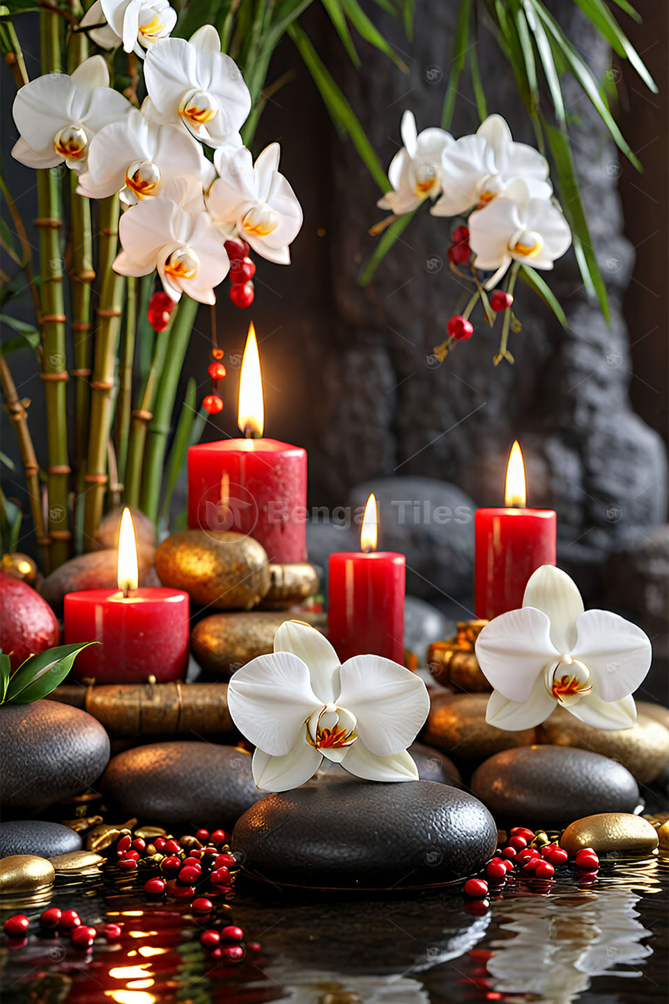 Relaxing 3D Spa Wall Decor for Modern Interiors   - 13403