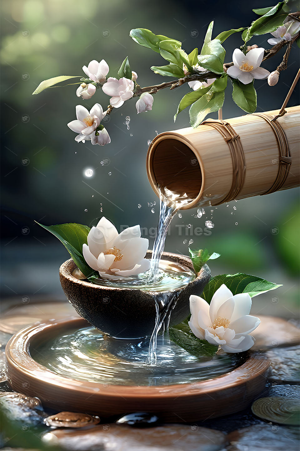 Tranquil Stream & Nature 3D Wall Art – Luxury Home Decor - 13412