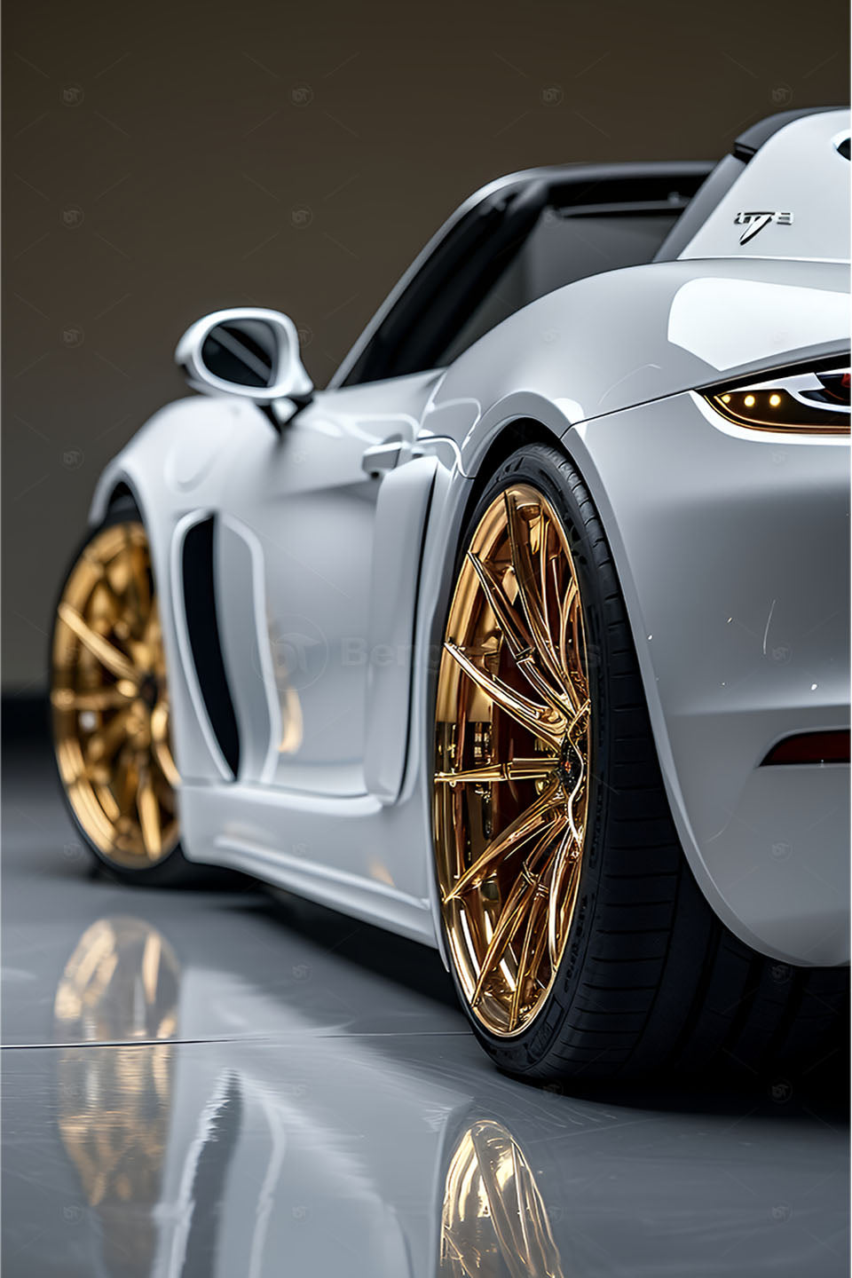 White Majesty – Modern Car Digital Wall Accent - 13420