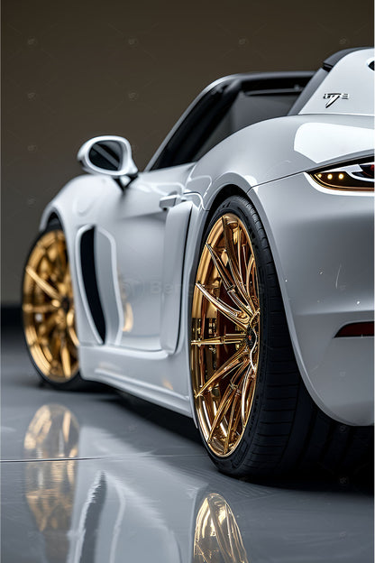 White Majesty – Modern Car Digital Wall Accent - 13420