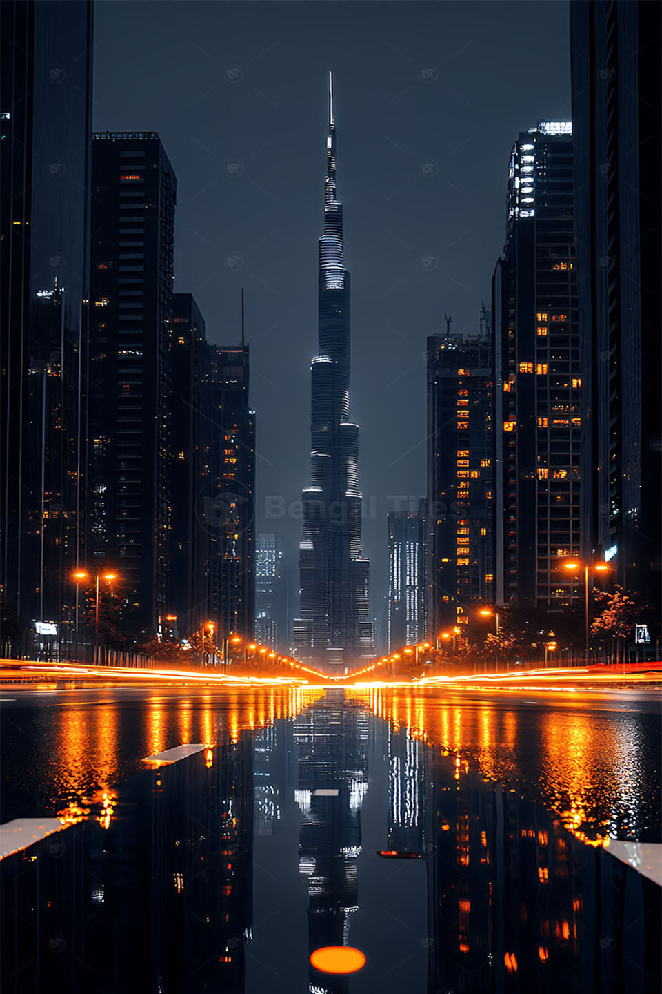 Royal Charm Burj Khalifa 3D Digital Artwork - 13423