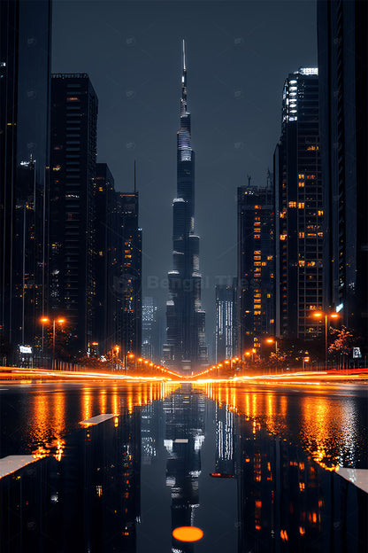 Royal Charm Burj Khalifa 3D Digital Artwork - 13423