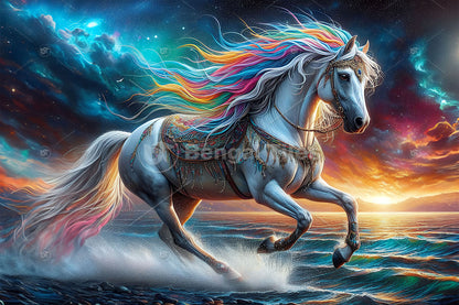 Prismatic Horse Modern 3D Art For Wall Decor - 13502