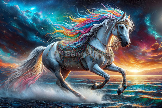 Prismatic Horse Modern 3D Art For Wall Decor - 13502