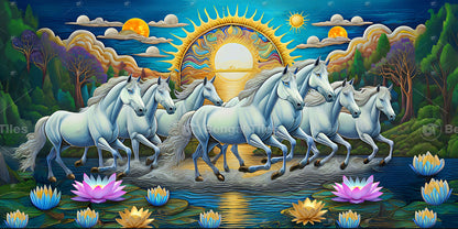 Seven Horses in Celestial Paradise – 13513